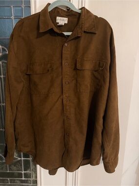 Ashton Rhodes Men's Brown Casual Button-Down Shirt